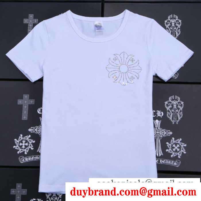 ユニセックスCHROME hearts クロムハーツｔシャツコピー半袖プリントロゴ２色可選
