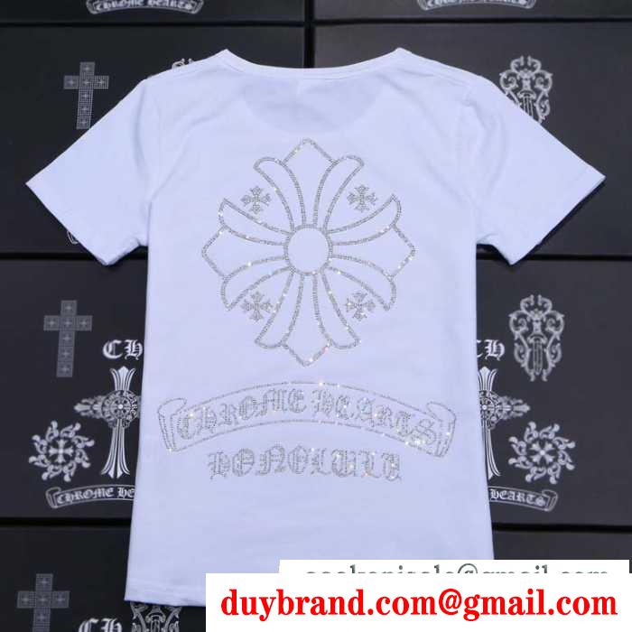 ユニセックスCHROME hearts クロムハーツｔシャツコピー半袖プリントロゴ２色可選