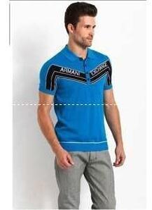 Armani chất lượng mùa xuân / mùa hè, armani, armani's nổi tiếng với Blue Blue Short -sleeved t -shirt _ Armani armani_ Thương hiệu giá rẻ (lớn nhất )
