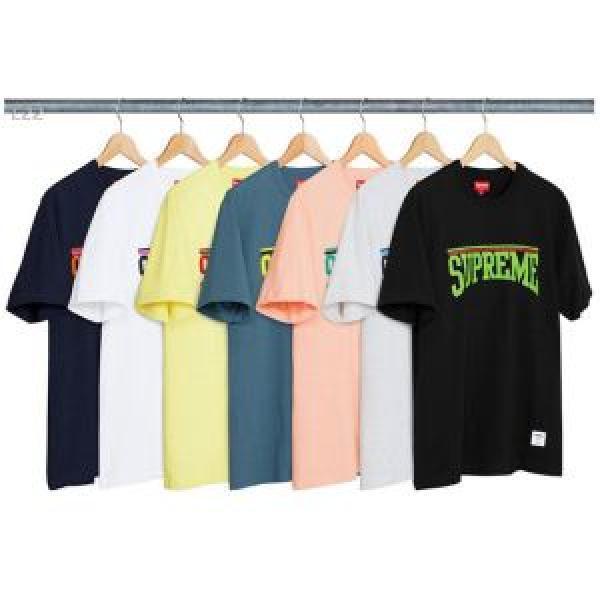 Tay áo ngắn T -Shirt tối cao tối cao được đề xuất vật phẩm nhiều màu 18SS Hàng đẹp