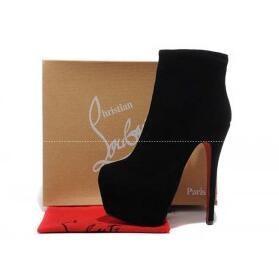 Bán mùa thu / mùa đông Christian Louboutin, Christian Ludrobutan với Girlpin Black Girlpin thanh lịch và sang trọng Boots ngắn _Ristian Louboutin_ Thương hiệu giá rẻ 