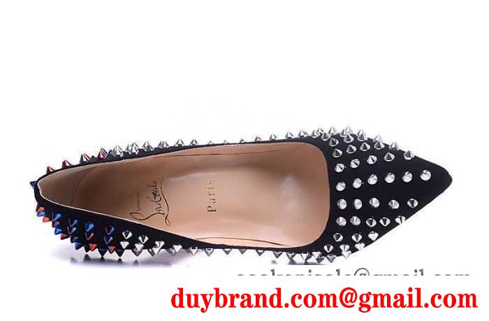 超激得高品質クリスチャンルブタンパンプス新作スパイクスハイヒールCHRISTIAN louboutinスエードパンプス