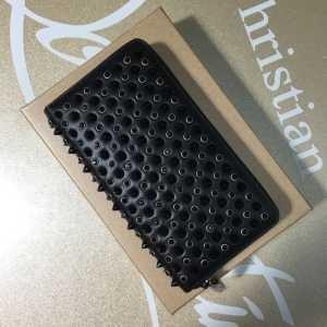 Chất lượng cao Christian Louboutin Vòng tròn Fass Nurse Pikes Christian Louboutin Wallet Black