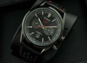 Thẻ đơn giản heuer-tag heuer tự động đồng hồ nam ngày hiển thị mặt trăng hiển thị 4280mm da đen