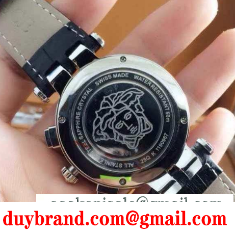 お見事な一品 versace-ヴェルサーチ 6針クオーツ ムーブメント 316ステンレス 男性用腕時計 2色可選