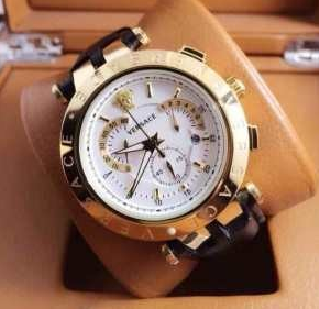 Món ăn tuyệt đẹp Versace-Versce 6 Kim Quartz Chuyển động 316 Đồng hồ nam không gỉ 2 Lựa chọn màu sắc
