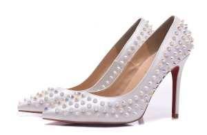Chân phổ biến Lubtan Ladies Giày Spike Bơm Heel cao Louboutin Blanco dễ đi bộ 100mm