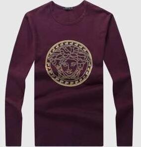 Versace với một bầu không khí thanh lịch, Versace nam dài -sleeved t -shirt_ Versace Versace_ Thương hiệu giá rẻ 