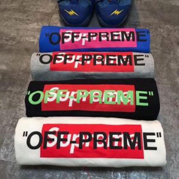Western Hàn Quốc Supreme × Off-White Box Tối cao Tối cao Supreme Short Sleeve/áo phông 4 màu lựa chọn