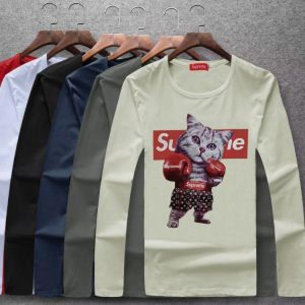 Hàng hóa đẹp phổ biến*Khó khăn*Khó có được Supreme tối cao nhiều màu áo dài tay T -Shshirt Sản phẩm mới _ Tay áo dài