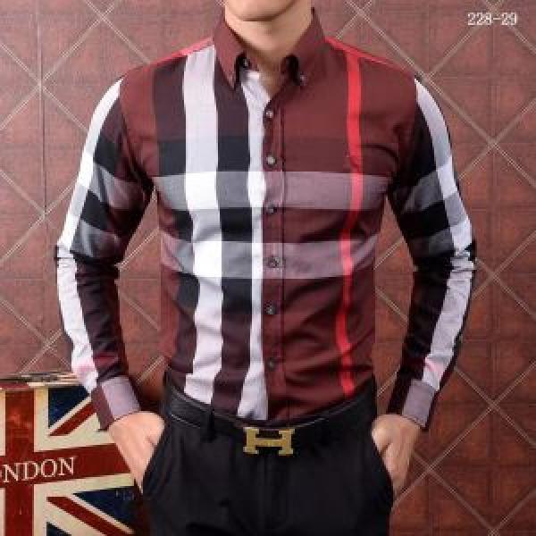 Burberry Burberry Super Great Business Business Business Men's Long Sleeve Shirt Fashion