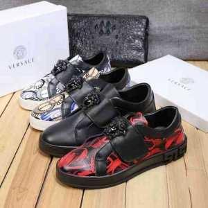 Versace giả, những người đàn ông da đen, trắng, vàng, màu đỏ, thứ 4 màu đỏ, giày thể thao của Versace_ Versace_ Thương hiệu giá rẻ (lớn nhất )