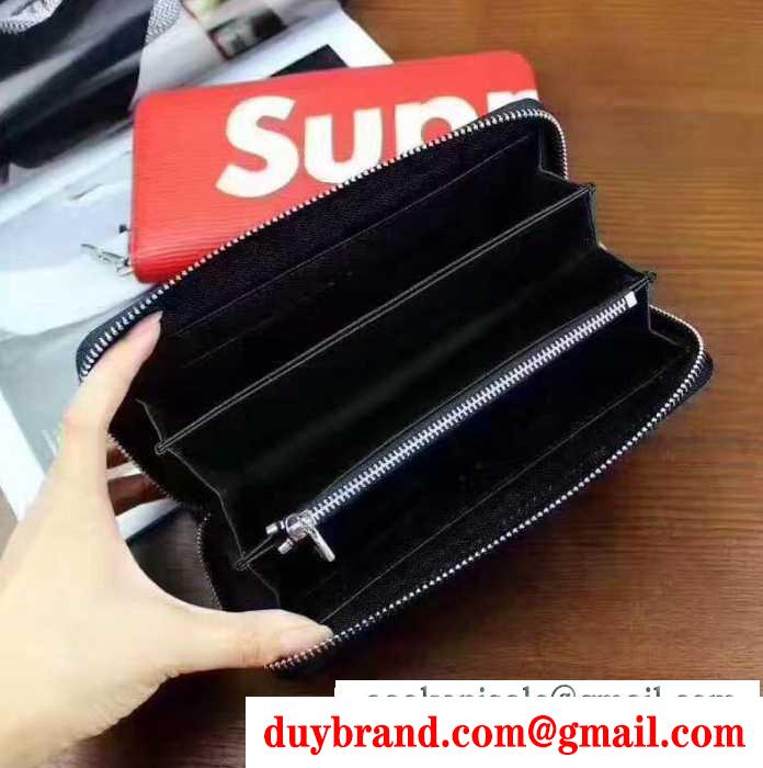 大注目シュプリームルイヴィトンコラボ財布 louis vuitton supreme ラウンドファスナーウォレット２色可選