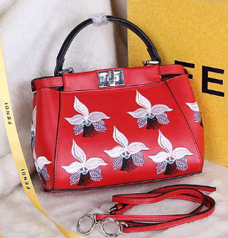 Túi xách nữ tính thanh lịch Fendi Fendi Ladies Túi xách màu đỏ