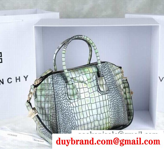 大人可愛いジバンシィ、Givenchyの海外販売のワニ皮女性ショルダーバッグ