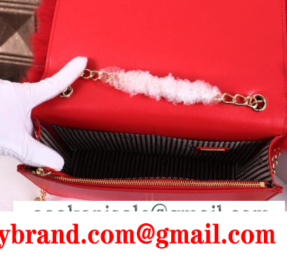 ふわふわ★可愛い fendi フェンデイ コピー レディース ショルダーバッグ チェーンストラップ レッド