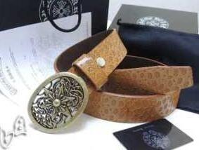 Trái tim Crome làm bằng vật liệu thanh lịch, Chrome Hearts Brown Men Buckle Belt _ Chrome Hearts Chrome Hearts_ Thương hiệu giá rẻ 