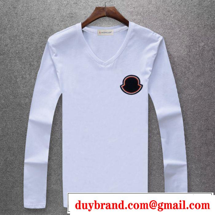 今年っぽくNEWファッション モンクレール MONCLER  長袖 Tシャツ 多色可選 毎年流行り定番アイテムおすすめ