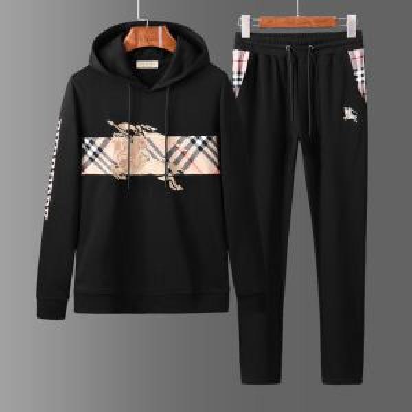 Burberry Cài đặt Burberry Parker dài quần áo Jersey Upper Set Set Black and White 2 Color Ward Chất lượng người bảo lãnh New_ áo khoác áo len Parker