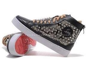 Louboutan Luis Aurato Flat Spike Sneakers High Sneakers Black Louboutin Louis_christian Louboutin _ Thương hiệu giá rẻ (lớn nhất )