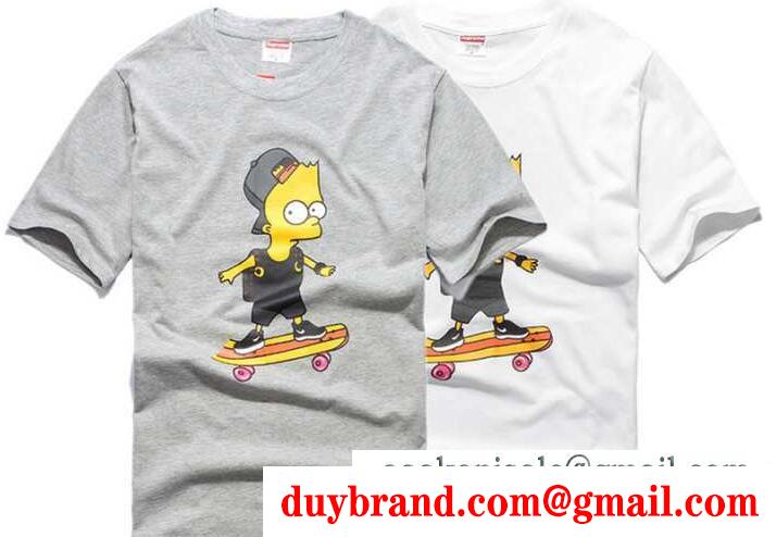 ソフトな肌触りのシュプリーム、Supremeの数量限定安い白と灰色のメンズ半袖Tシャツ