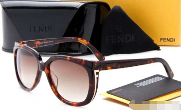 Kính râm độc đáo của Fendi Fendi Kính cấp bậc cao nhất Khung mô hình da báo
