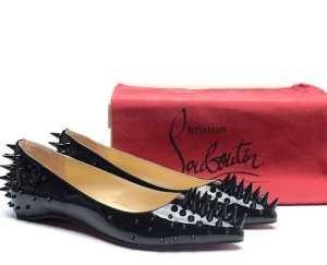 Lubcamp thoải mái tốt nhất Bơm Pethane Cospires Christian Louboutin Giày bằng phẳng đi lại