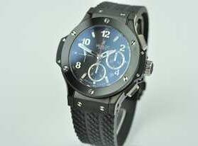 Tại áp suất khí quyển không thấm nước 3 Đồng hồ kim Hublot Big Bang 2 Đồng hồ nam đen _ Hublot_ Thương hiệu giá rẻ 