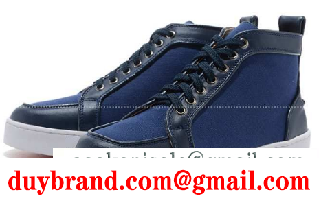 好評 christian louboutin ルブタン コピー rantus orlato ハイカット スニーカー ネイビー
