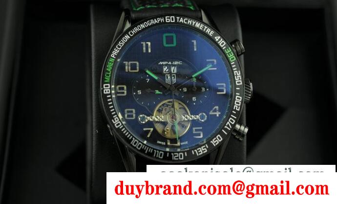 ブルー文字盤のタグホイヤー 偽物 アクアレーサー tag heuer 黒い革ベルトのメンズ腕時計