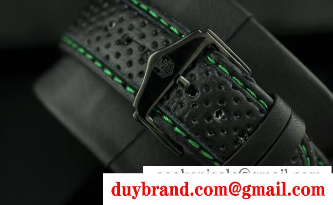 ブルー文字盤のタグホイヤー 偽物 アクアレーサー tag heuer 黒い革ベルトのメンズ腕時計