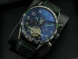 Tag quay số màu xanh Heuer Fake Aqua Racer Tag Heuer Black Leather Belt Men Watch_Tag Huainer Tag Heuer_ Thương hiệu giá rẻ 