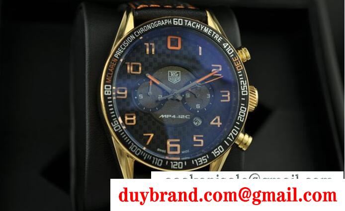 数字と日付で表示するタグホイヤー 激安 tag heuer ゴールドバックルが付くメンズ腕時計