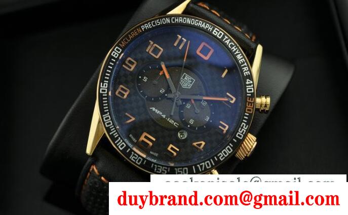 数字と日付で表示するタグホイヤー 激安 tag heuer ゴールドバックルが付くメンズ腕時計