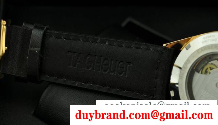 数字と日付で表示するタグホイヤー 激安 tag heuer ゴールドバックルが付くメンズ腕時計