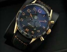 Tag Heuer Thẻ giá rẻ Heuer Carrera Gold Buckle Men Watch với Tag HEUER giá rẻ