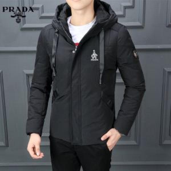 Prada Down Jacket Prada Nước rắn được báo cáo về nước phòng thủ áo khoác lạnh bình thường tay áo dài 4 màu 4 màu mùa thu mùa đông bán hàng mới_down áo khoác
