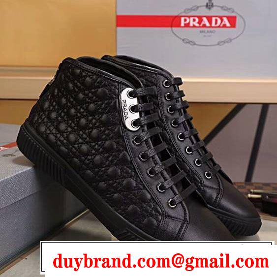  コレは買い！最安値 プラダ PRADA ハイトップシューズ 毎週更新ブランド新作 
