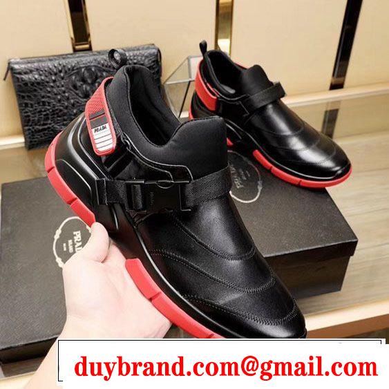 今、大人のお洒落に プラダ PRADA 限定人気セール ハイトップシューズ 最安値2019