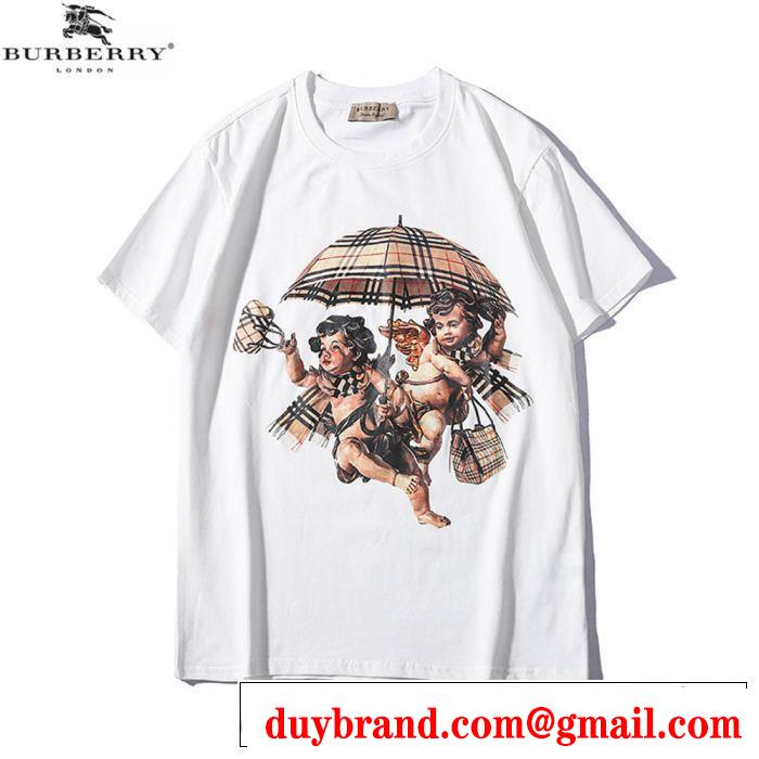 クラシカルな雰囲気 大人の可愛さを引き立て BURBERRY バーバリー 半袖Tシャツ 2色可選