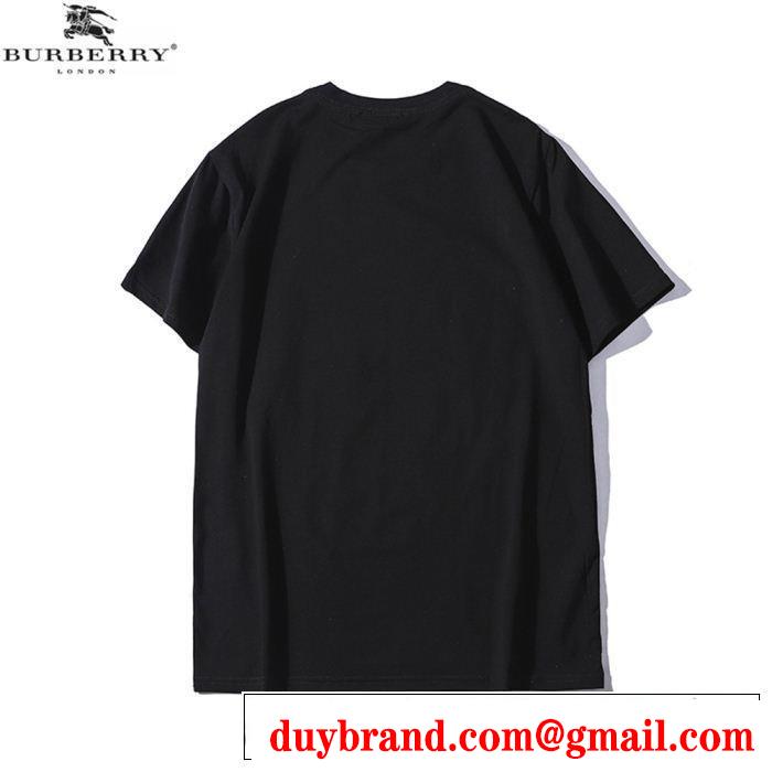 クラシカルな雰囲気 大人の可愛さを引き立て BURBERRY バーバリー 半袖Tシャツ 2色可選