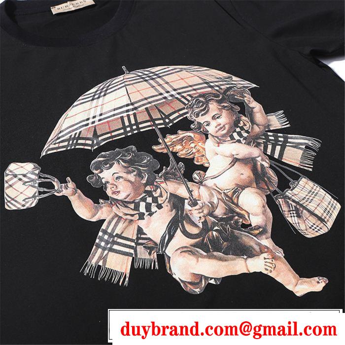 クラシカルな雰囲気 大人の可愛さを引き立て BURBERRY バーバリー 半袖Tシャツ 2色可選