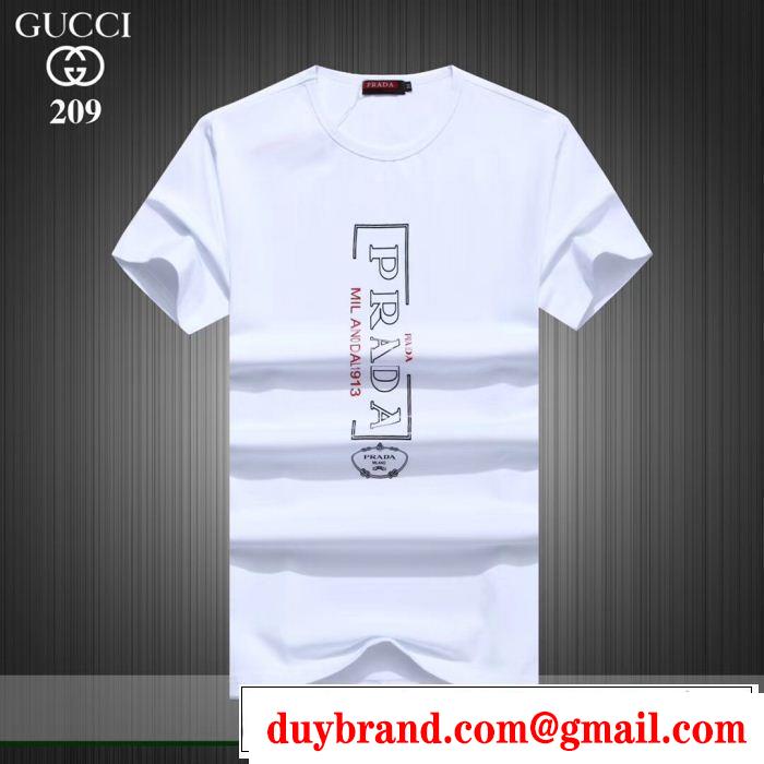 PRADA プラダ 半袖Tシャツ 2色可選 2019年春夏のトレンドアイテム 今年もトレンド