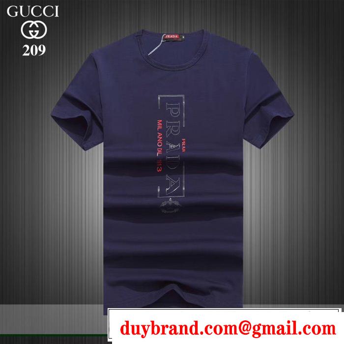 PRADA プラダ 半袖Tシャツ 2色可選 2019年春夏のトレンドアイテム 今年もトレンド