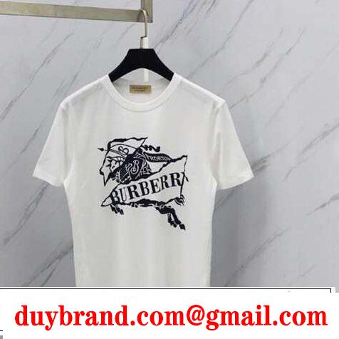 知的優秀アイテム バーバリー夏の王道　適度な上品さ  BURBERRY 2色可選洗練されたスタイル  Tシャツ/ティーシャツ