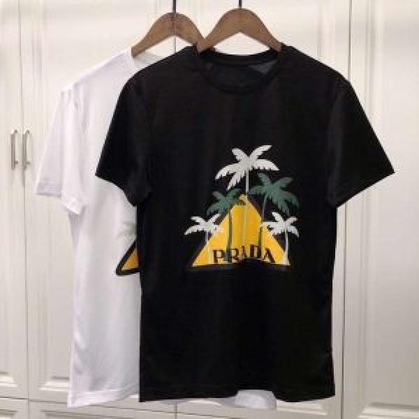 Mùa xuân / Mùa hè Tops Tops 2019 Mùa xuân / Mùa hè Tiếp tục Xu hướng Prada Prada Sleeve T -Shirt 2 -Molored Lựa chọn _ Tay áo ngắn T -Shirt