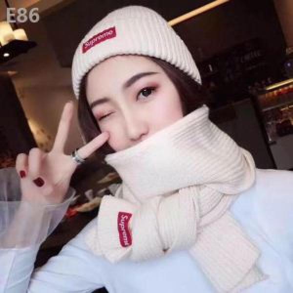 Phong cách thư giãn tối cao tối cao đã nhận ra chiếc mũ đan/đan nhiều màu 2019 Xu hướng mùa xuân/mùa hè của thời trang _ Hat Muffler Set