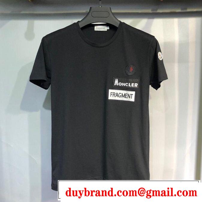 2019年春夏流行ファッション 大人のこなれた着こなし MONCLER モンクレール 半袖Tシャツ 3色可選