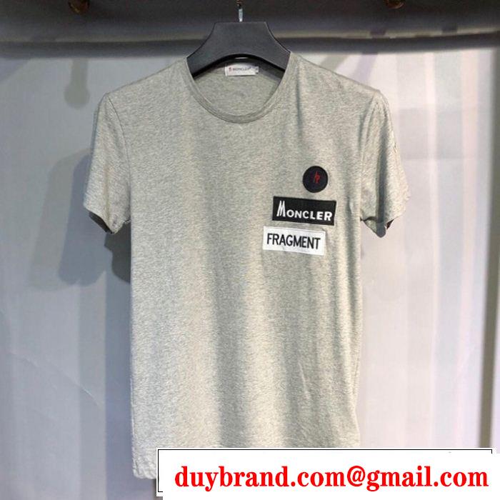 2019年春夏流行ファッション 大人のこなれた着こなし MONCLER モンクレール 半袖Tシャツ 3色可選