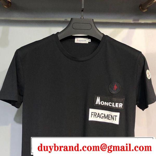 2019年春夏流行ファッション 大人のこなれた着こなし MONCLER モンクレール 半袖Tシャツ 3色可選